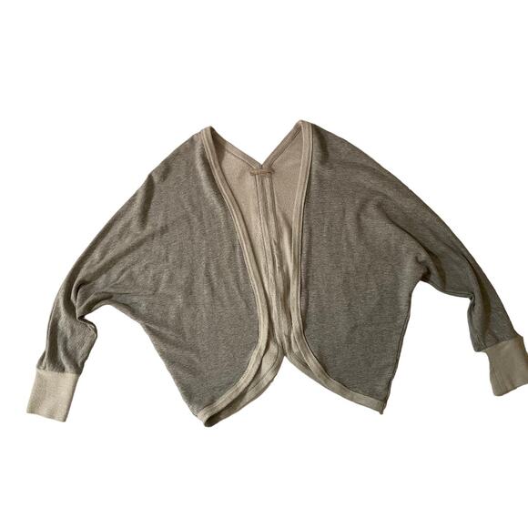 Joan Vass‎ Heather Gray Sweatshirt Dolman Sleeve Cardigan Size Small - Picture 8 of 10